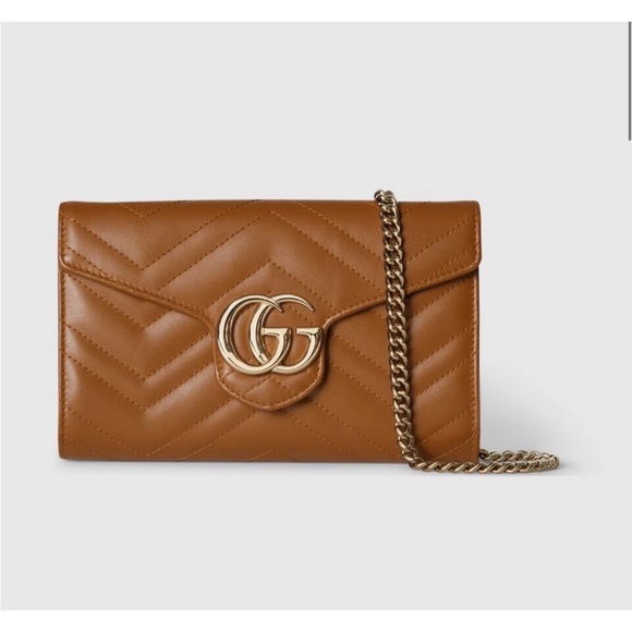 Gucci Marmont Matelasse Wallet on Chain Crossbody - Picture 1 of 12
